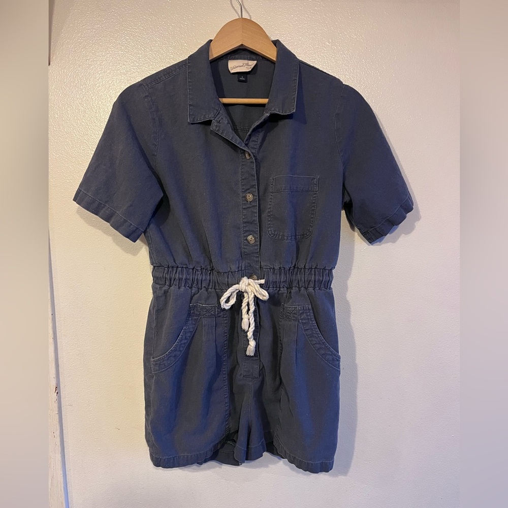 Universal Thread Navy Romper with Drawstring- Sma… - image 1
